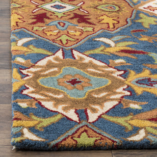 Safavieh Heritage 653 Camel/Blue Area Rug Detail