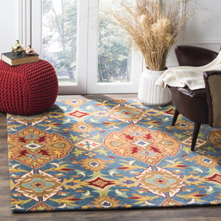 Safavieh Heritage 653 Camel/Blue Area Rug Room Scene Feature