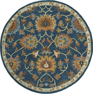 Safavieh Heritage 654 Navy Area Rug Round