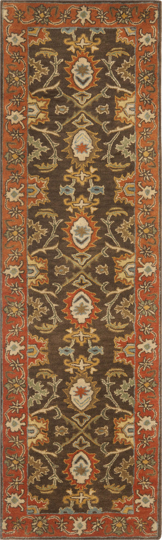 Safavieh Heritage 734 Chocolate/Tangerine Area Rug Runner