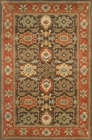 Safavieh Heritage 734 Chocolate/Tangerine Area Rug main image