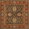 Safavieh Heritage 734 Chocolate/Tangerine Area Rug Square