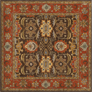 Safavieh Heritage 734 Chocolate/Tangerine Area Rug Square