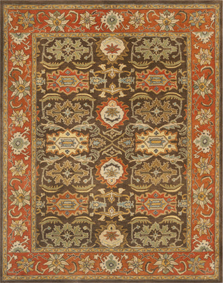 Safavieh Heritage 734 Chocolate/Tangerine Area Rug Main