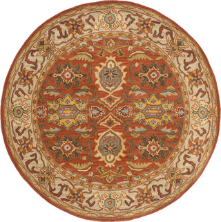 Safavieh Heritage 734 Rust/Beige Area Rug Round