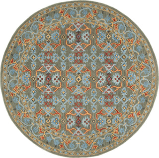 Safavieh Heritage 741 Sage/Blue Area Rug Round