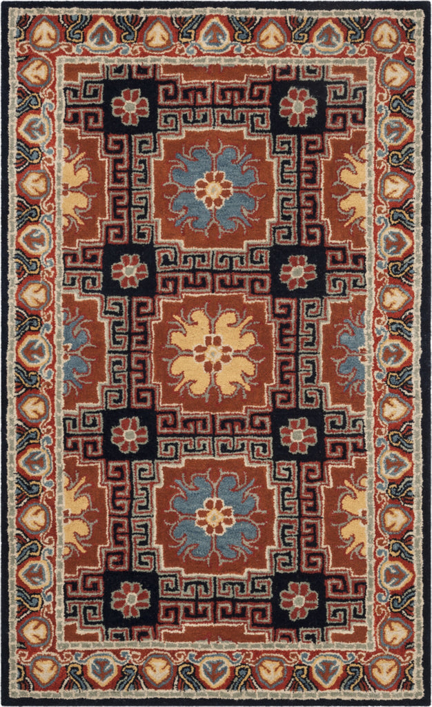 Safavieh Heritage 742 Navy/Orange Area Rug main image