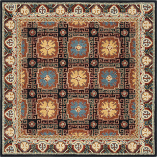 Safavieh Heritage 742 Navy/Orange Area Rug Square