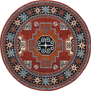 Safavieh Heritage 744 Red/Black Area Rug Round