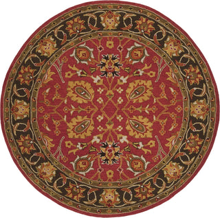 Safavieh Heritage 745 Red/Gold Area Rug Round