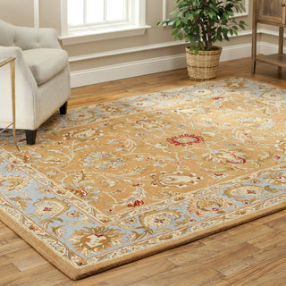 Safavieh Heritage 812 Brown/Blue Area Rug Room Scene