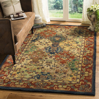 Safavieh Heritage 911 Beige/Burgundy Area Rug Room Scene Feature