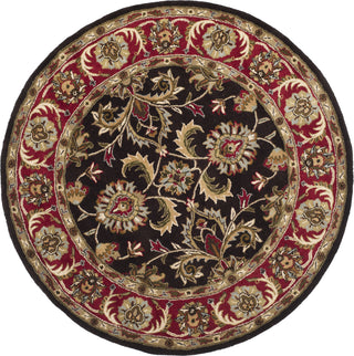 Safavieh Heritage 951 Chocolate/Red Area Rug Round