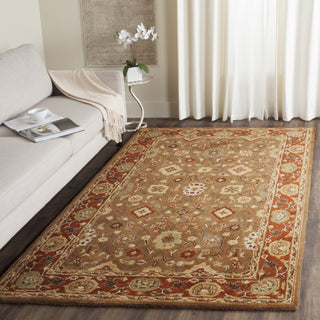 Safavieh Heritage 952 Moss/Rust Area Rug Room Scene Feature