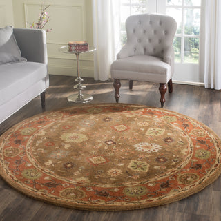 Safavieh Heritage 952 Moss/Rust Area Rug Room Scene