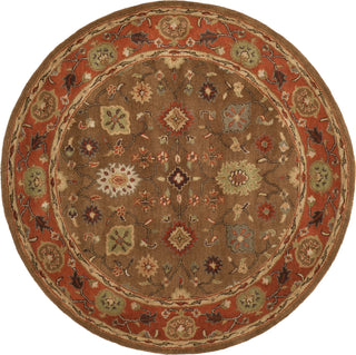 Safavieh Heritage 952 Moss/Rust Area Rug Round