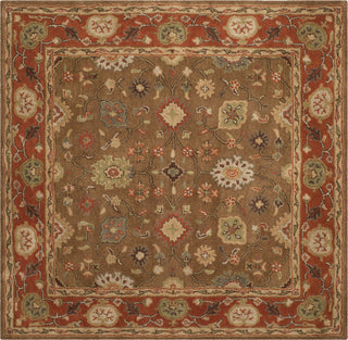 Safavieh Heritage 952 Moss/Rust Area Rug Square