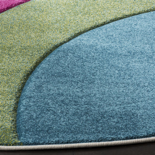 Safavieh Hollywood HLW706C Peacock Blue/Fuchsia Area Rug 