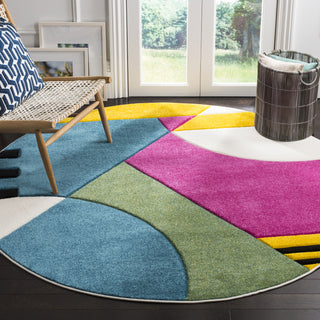 Safavieh Hollywood HLW706C Peacock Blue/Fuchsia Area Rug 