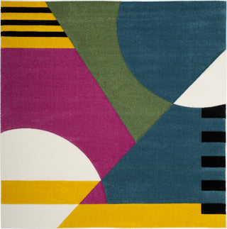 Safavieh Hollywood HLW706C Peacock Blue/Fuchsia Area Rug 