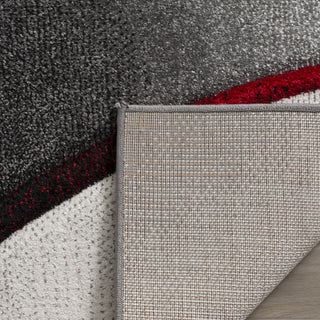 Safavieh Hollywood HLW712K Grey/Red Area Rug 