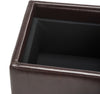 Safavieh Bobbi Tray Storage Ottoman Java and Cordovan Furniture 