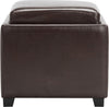 Safavieh Bobbi Tray Storage Ottoman Java and Cordovan Furniture Main