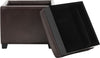 Safavieh Bobbi Tray Storage Ottoman Java and Cordovan Furniture 