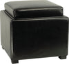 Safavieh Bobbi Tray Storage Ottoman Java and Black Furniture main image