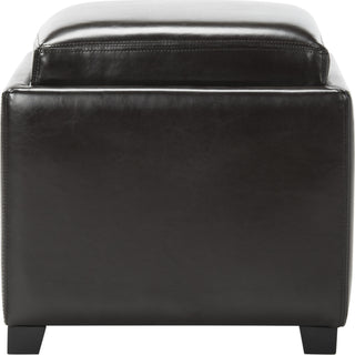 Safavieh Bobbi Tray Storage Ottoman Java and Brown Furniture 