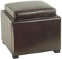 Safavieh Bobbi Tray Storage Ottoman Java and Brown Furniture Main