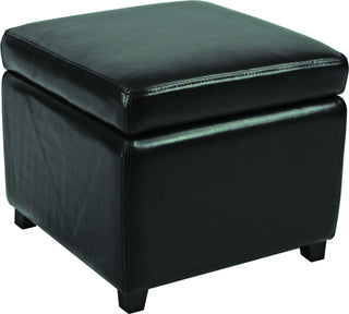 Safavieh Jonathan Flip Top Ottoman Black and Furniture main image