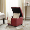 Safavieh Jonathan Flip Top Ottoman Black and Red Furniture 