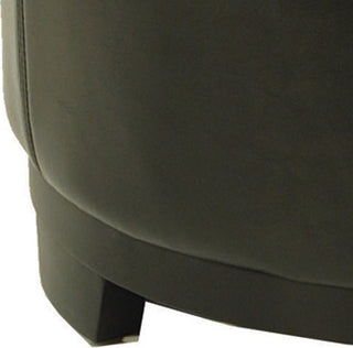 Safavieh Round Storage Tray Ottoman Black and Furniture 