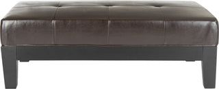 Safavieh Jordan Cocktail Ottoman Black and Brown Furniture main image