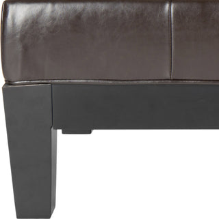 Safavieh Jordan Cocktail Ottoman Black and Brown Furniture 