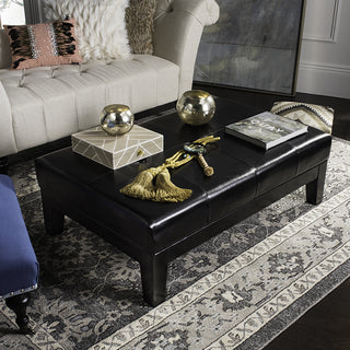 Safavieh Jordan Cocktail Ottoman Black  Feature