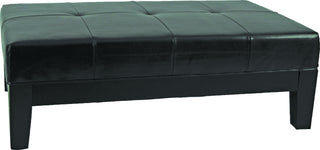 Safavieh Jordan Cocktail Ottoman Black and Furniture Main