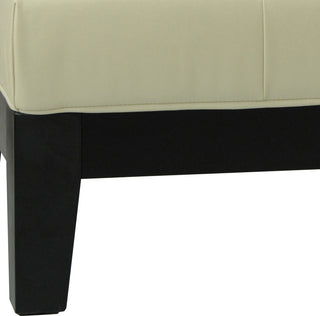 Safavieh Jordan Cocktail Ottoman Black and Off White Furniture 