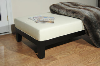 Safavieh Jordan Cocktail Ottoman Black and Off White Furniture  Feature