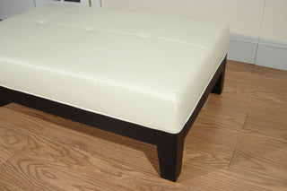 Safavieh Jordan Cocktail Ottoman Black and Off White Furniture main image