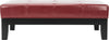 Safavieh Jordan Cocktail Ottoman Black and Red Furniture 