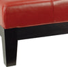 Safavieh Jordan Cocktail Ottoman Black and Red Furniture 