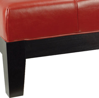 Safavieh Jordan Cocktail Ottoman Black and Red Furniture 