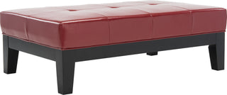 Safavieh Jordan Cocktail Ottoman Black and Red Furniture 