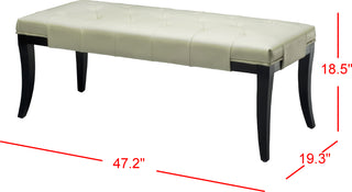 Safavieh Tyler Bench Black and Off White Furniture 