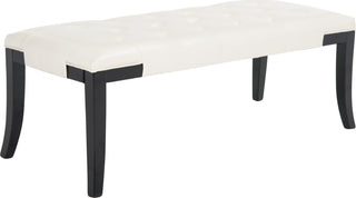 Safavieh Tyler Bench Black and Off White Furniture 