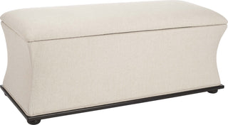 Safavieh Aroura Storage Bench Black and Beige Furniture 