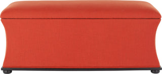 Safavieh Aroura Storage Bench Black and Orange Furniture main image