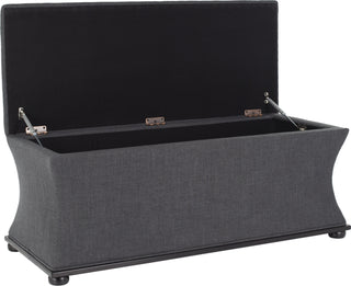 Safavieh Aroura Storage Bench Black and Grey Furniture 